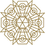金色几何线条曼陀罗图案