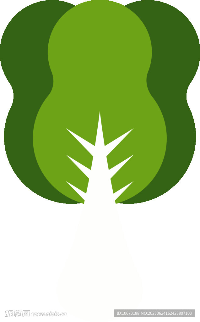 绿色抽象植物图标