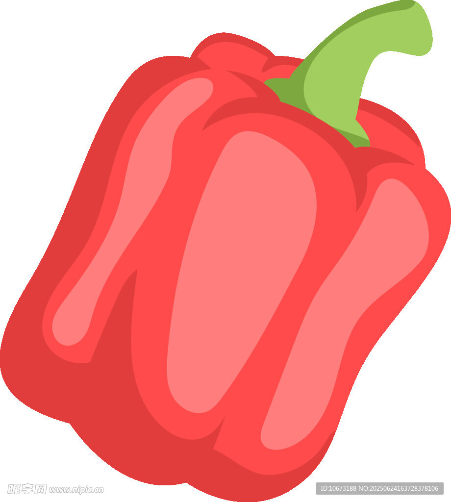 红色甜椒插画