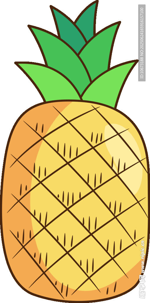 卡通菠萝插画