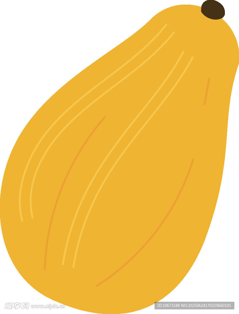 黄色木瓜插画
