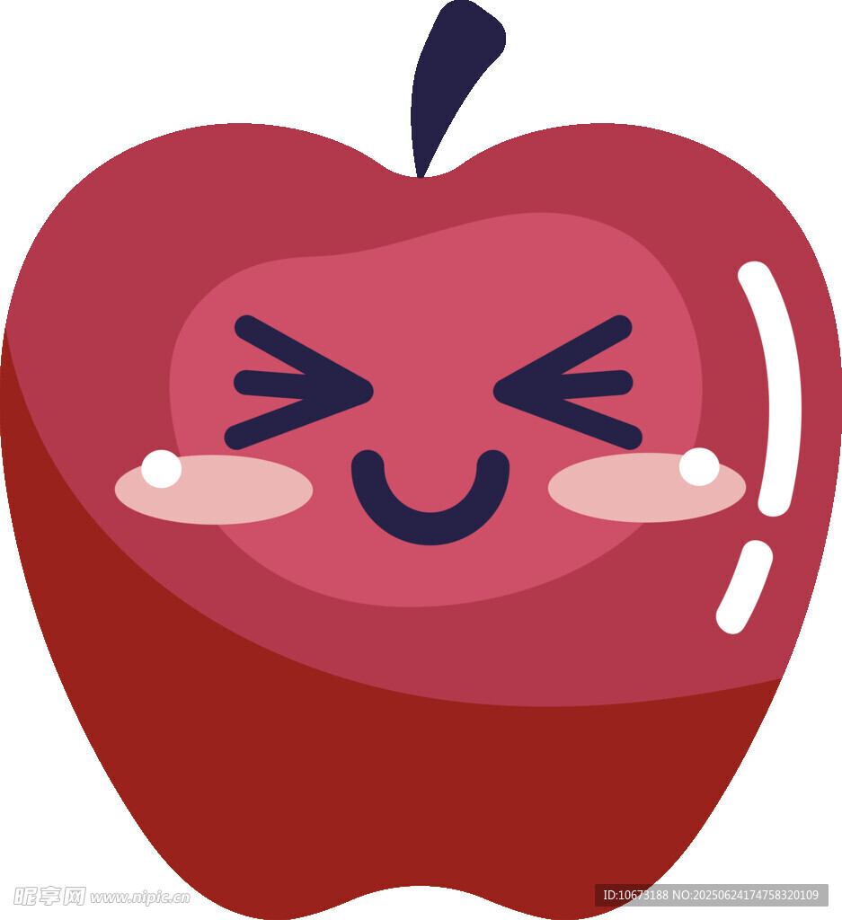 可爱笑脸红苹果