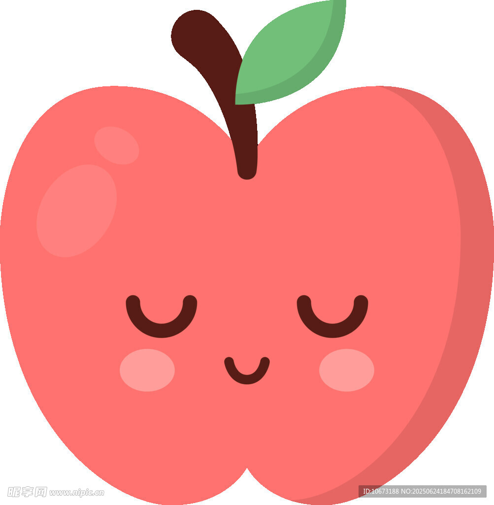 可爱笑脸红苹果