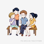 一家人温馨相聚场景