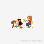 老师给孩子们讲故事