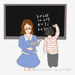 课堂上学生举手回答问题