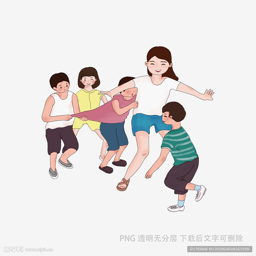 孩子们快乐玩耍的温馨场景