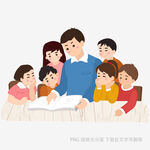 老师与学生一起阅读场景