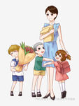 老师与孩子们温馨相聚