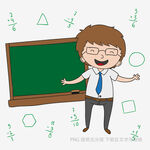 数学老师在黑板前授课