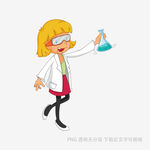 女孩做实验