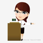职业女性展示办公设备