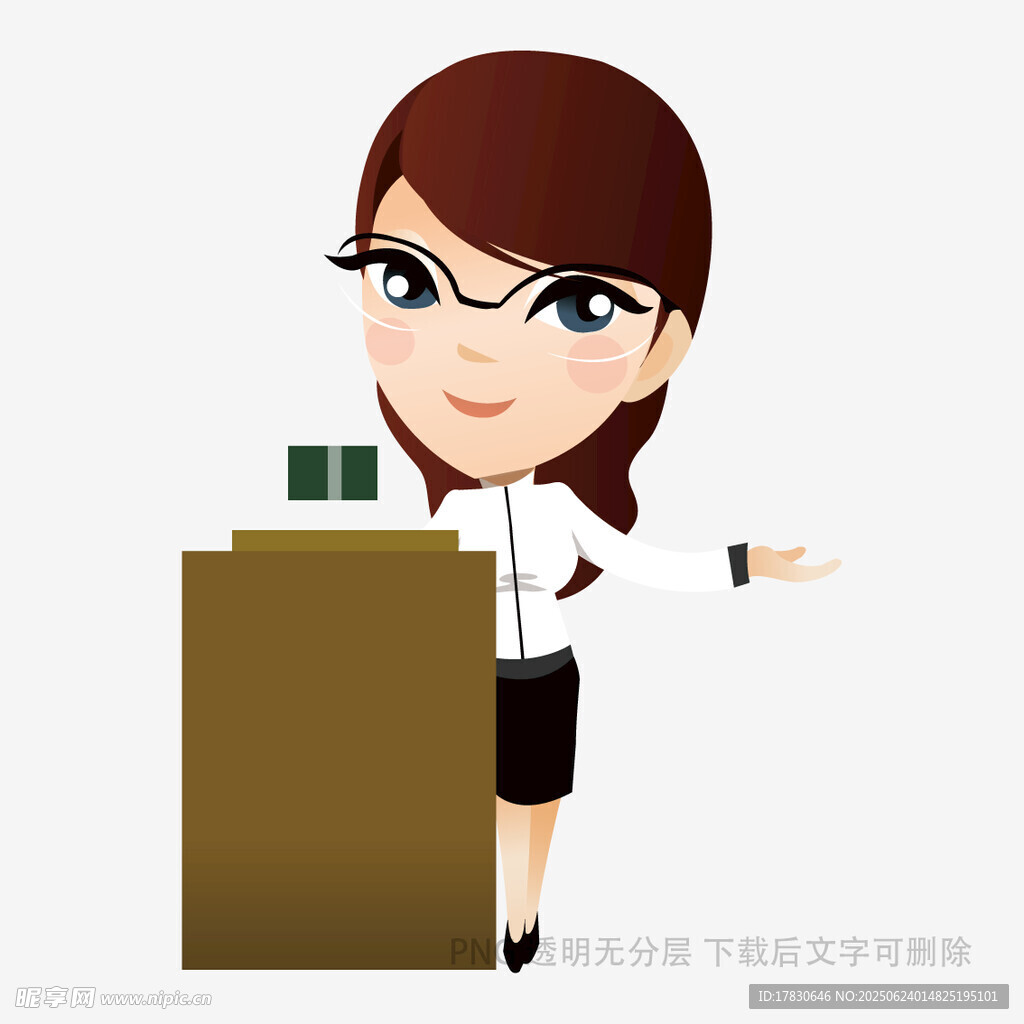 职业女性展示办公设备