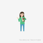 手持书本的微笑女孩