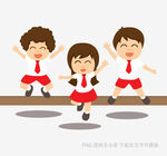跳跃的小学生