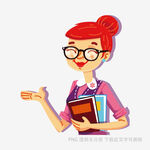 微笑女教师展示手中书籍