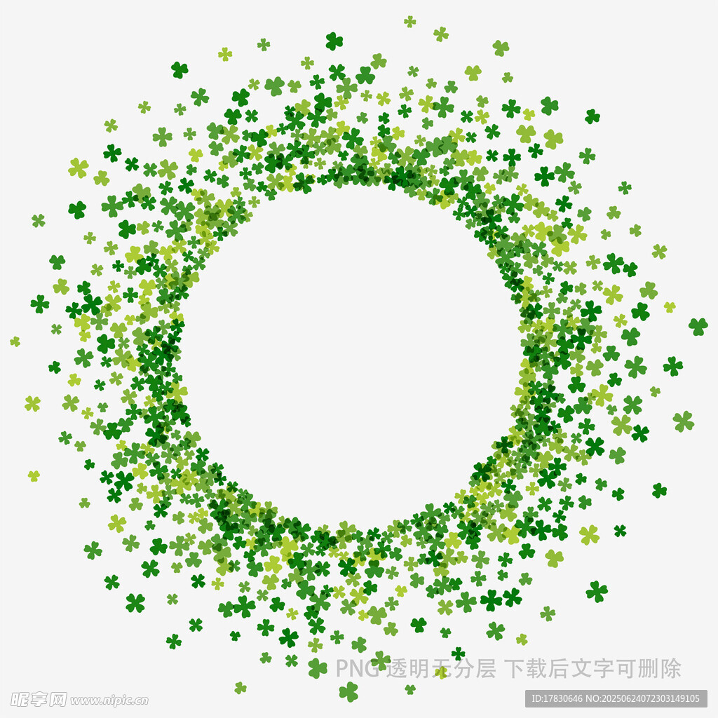 绿色圆点环绕圆形图案