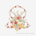 花卉组成的抽象图案