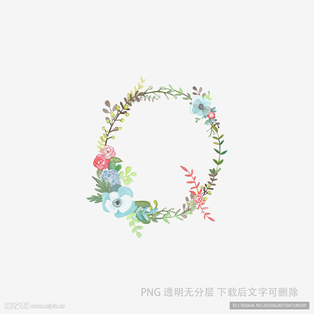花卉花环装饰图案