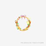 彩色糖果花环装饰图