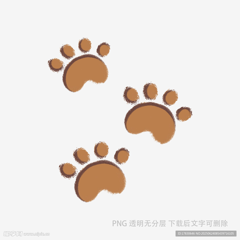 可爱动物爪印图案设计