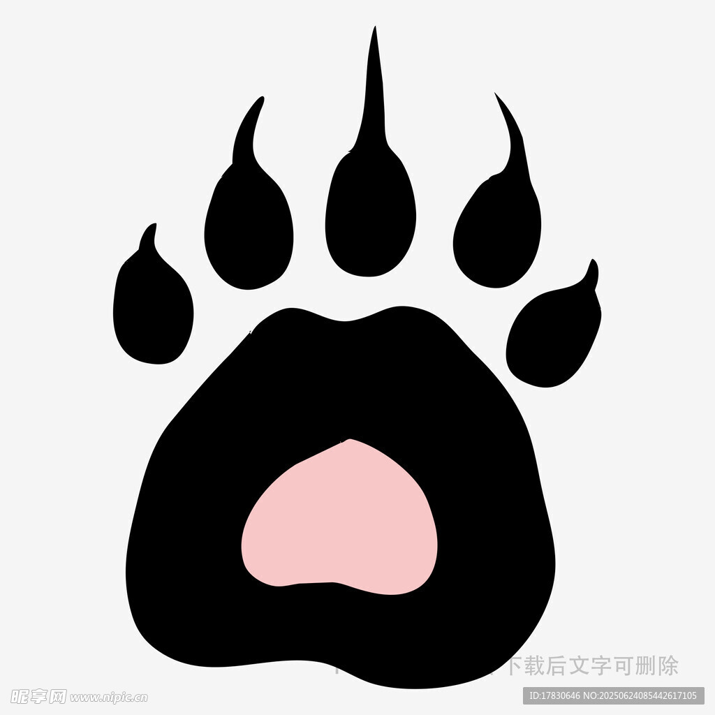 可爱动物爪印图案设计