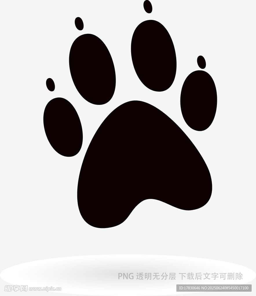 黑色动物爪印图案