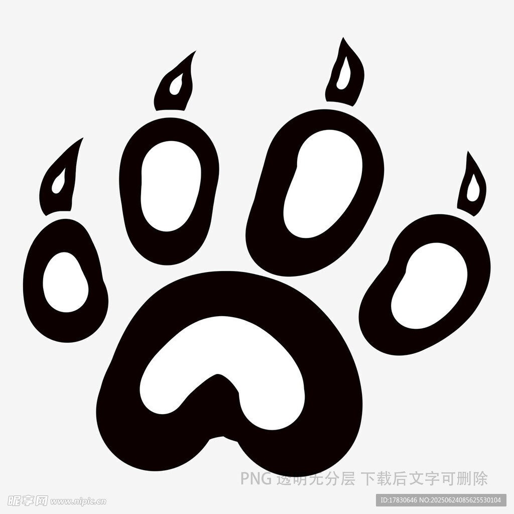 可爱动物爪印图案设计