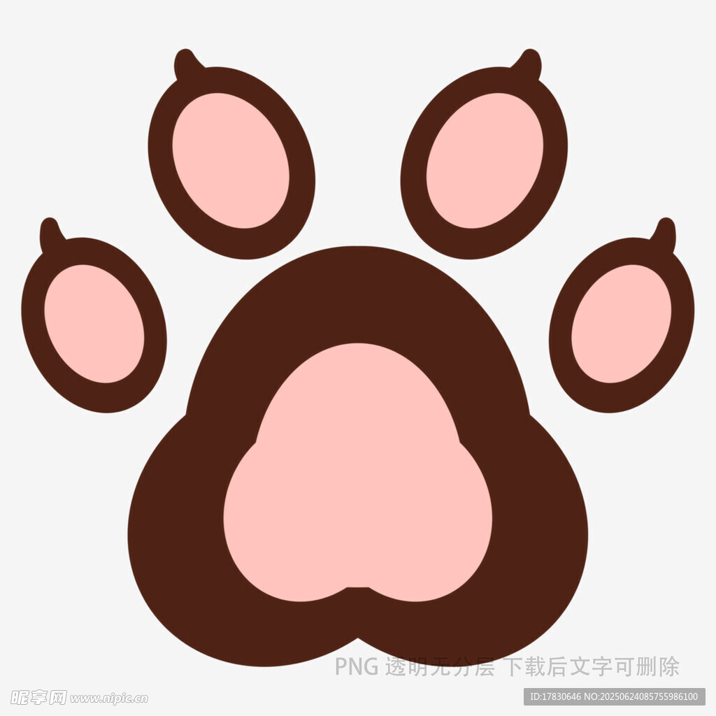 可爱动物爪印图案设计