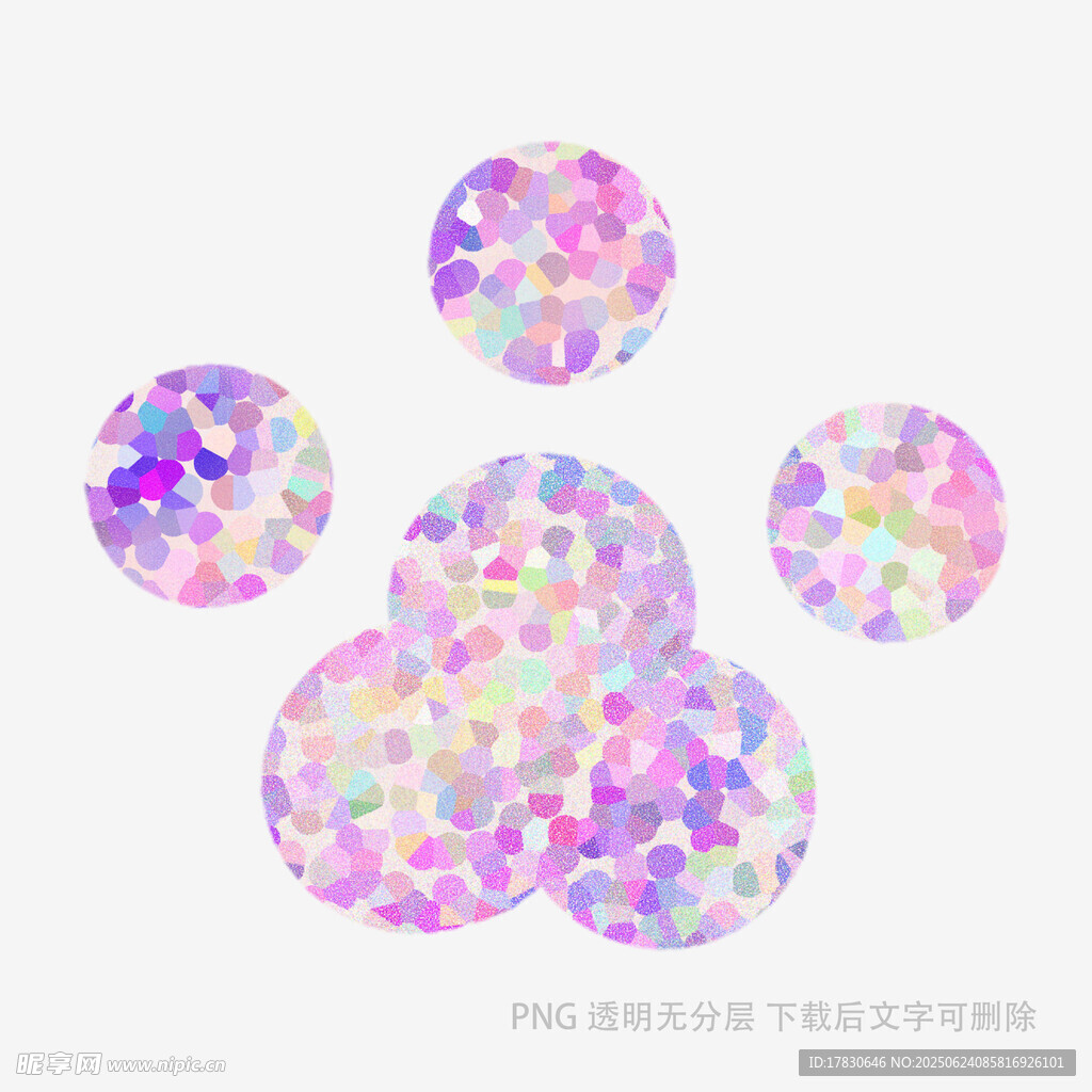 梦幻彩色马赛克圆形图案
