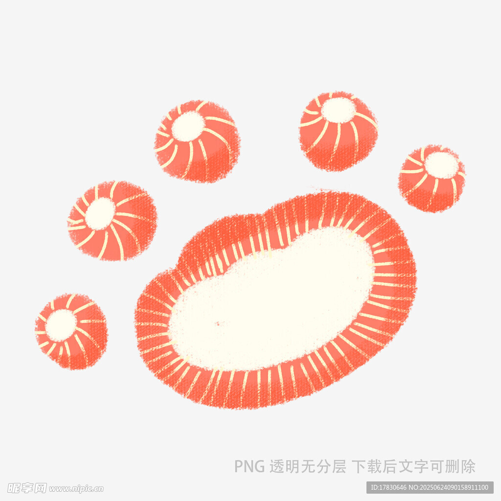 可爱动物爪印图案设计