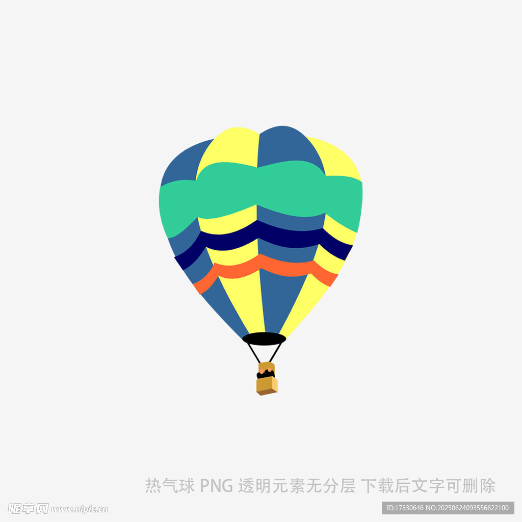 彩色热气球图案设计