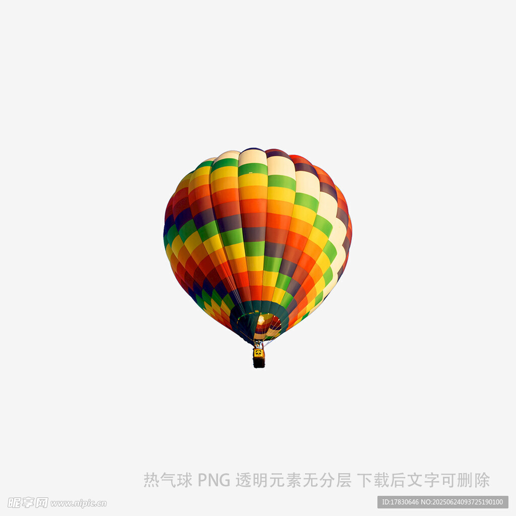 彩色热气球翱翔于天际