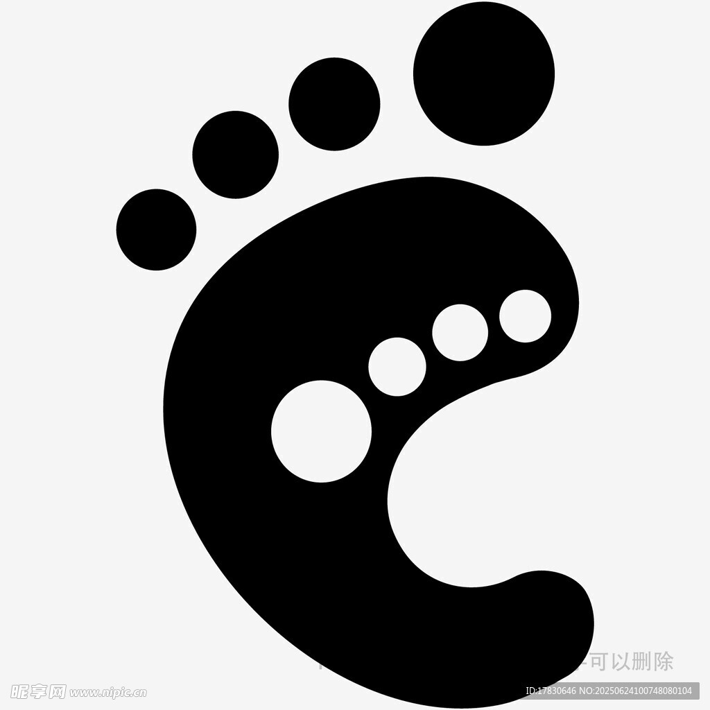 简约脚印图案设计