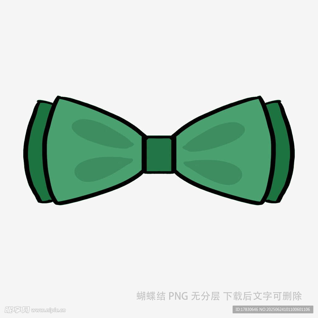 绿色蝴蝶结领结图案设计