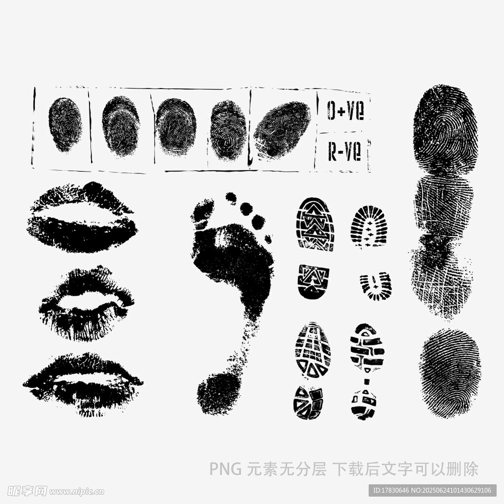 指纹唇印艺术图案展示