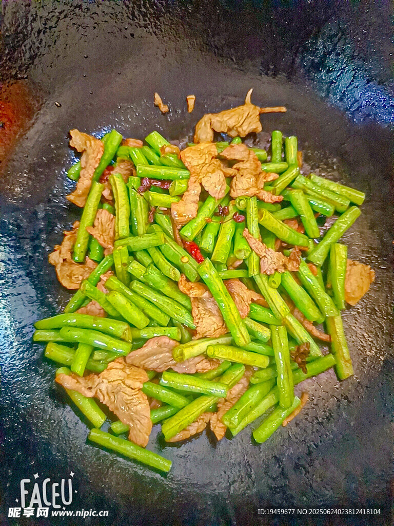 豆角炒肉