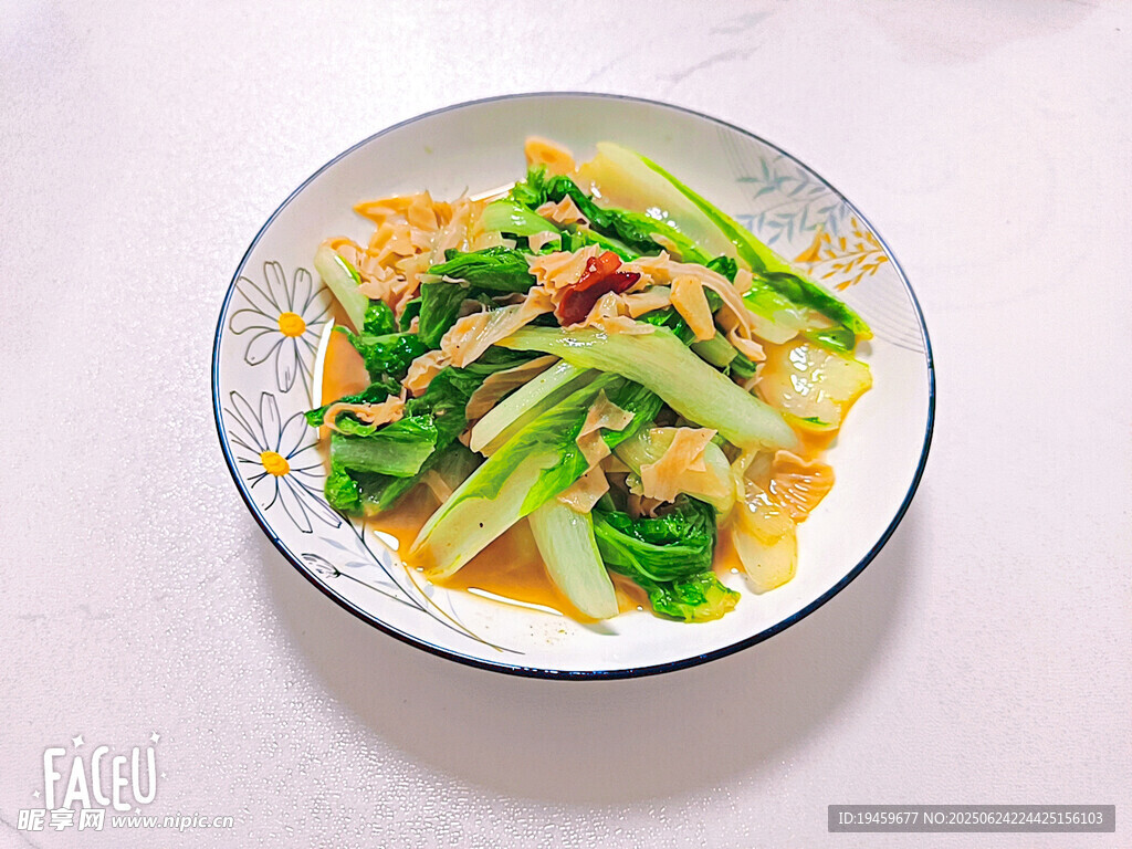 青菜炒豆皮