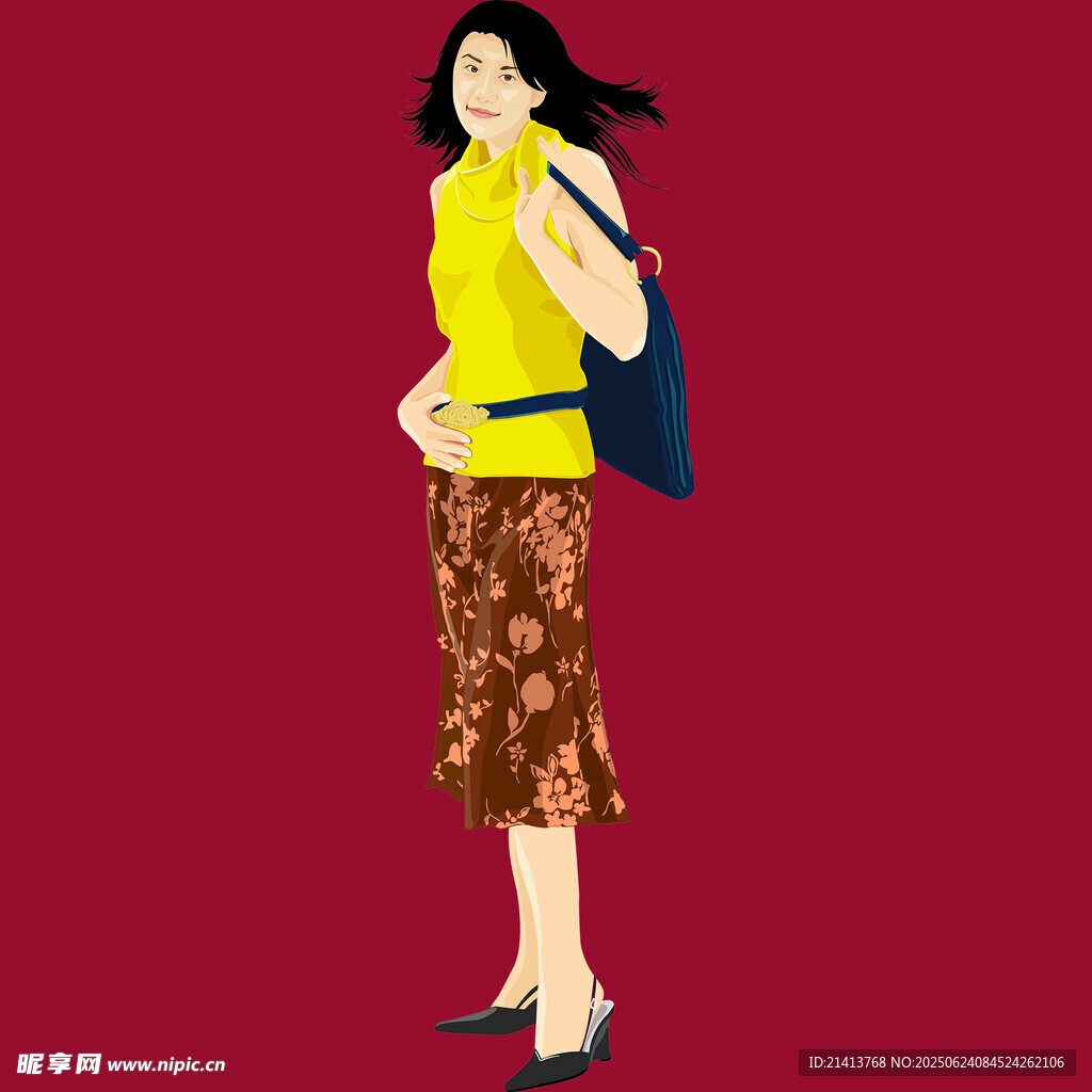 时尚女子穿搭展示