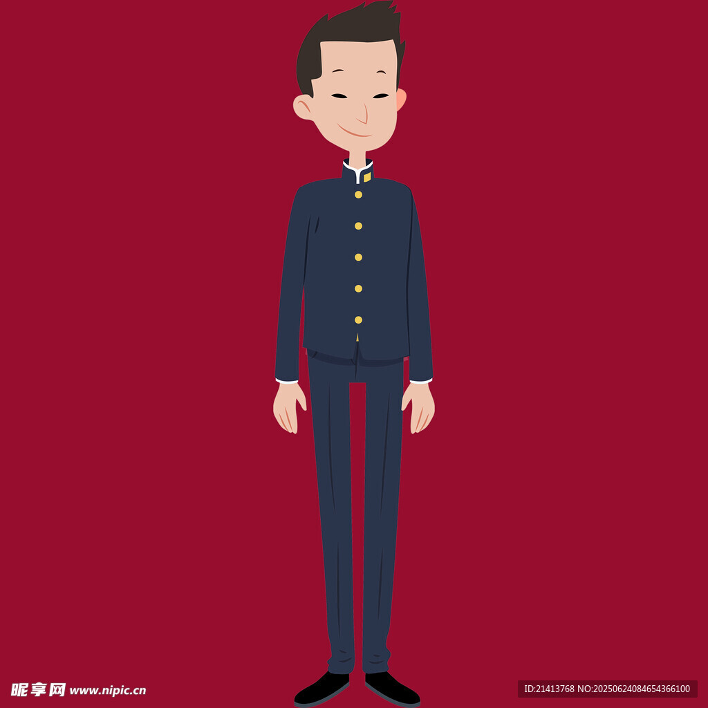 身着制服的男性形象