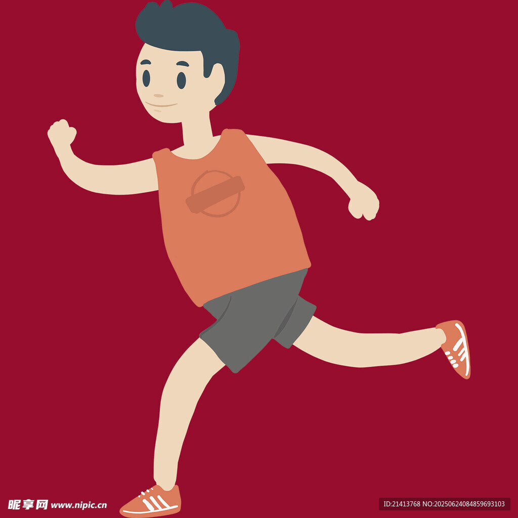 奔跑的活力少年