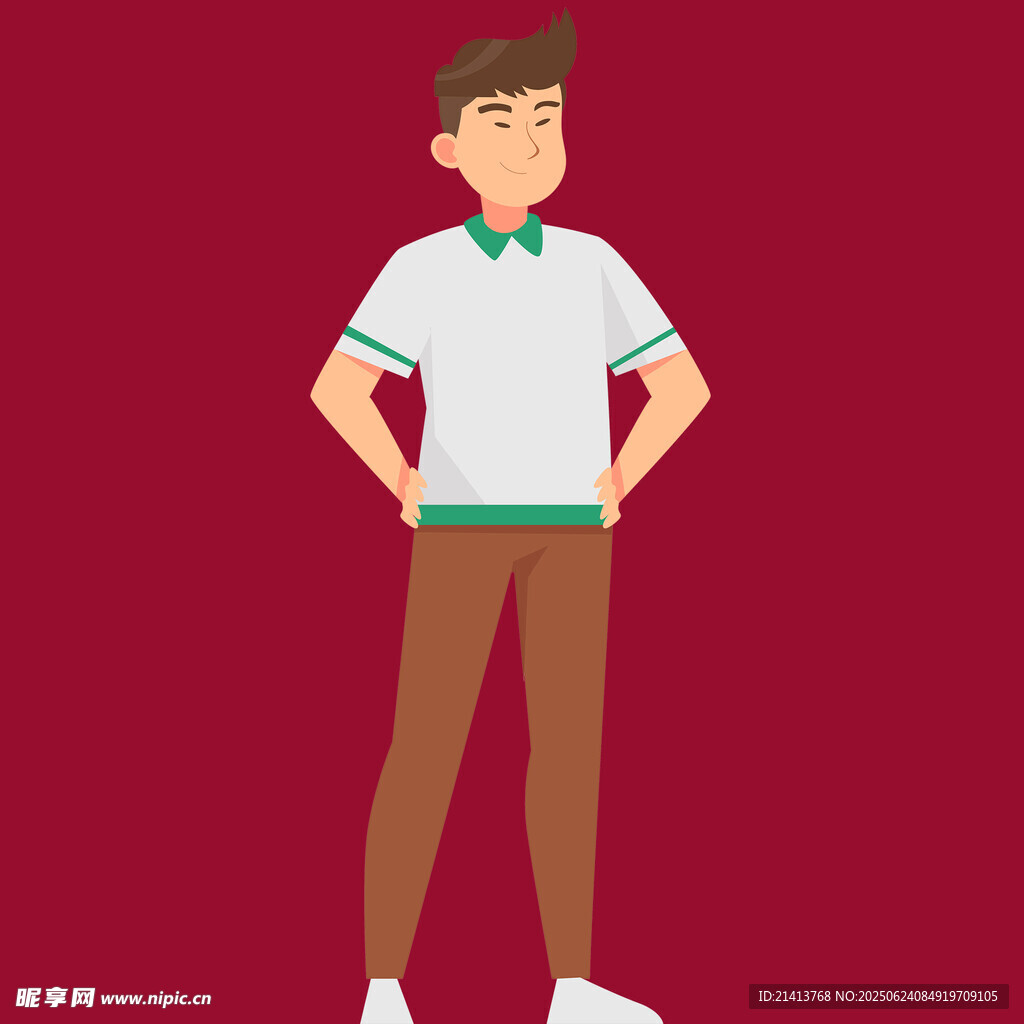 穿白上衣的站立男士