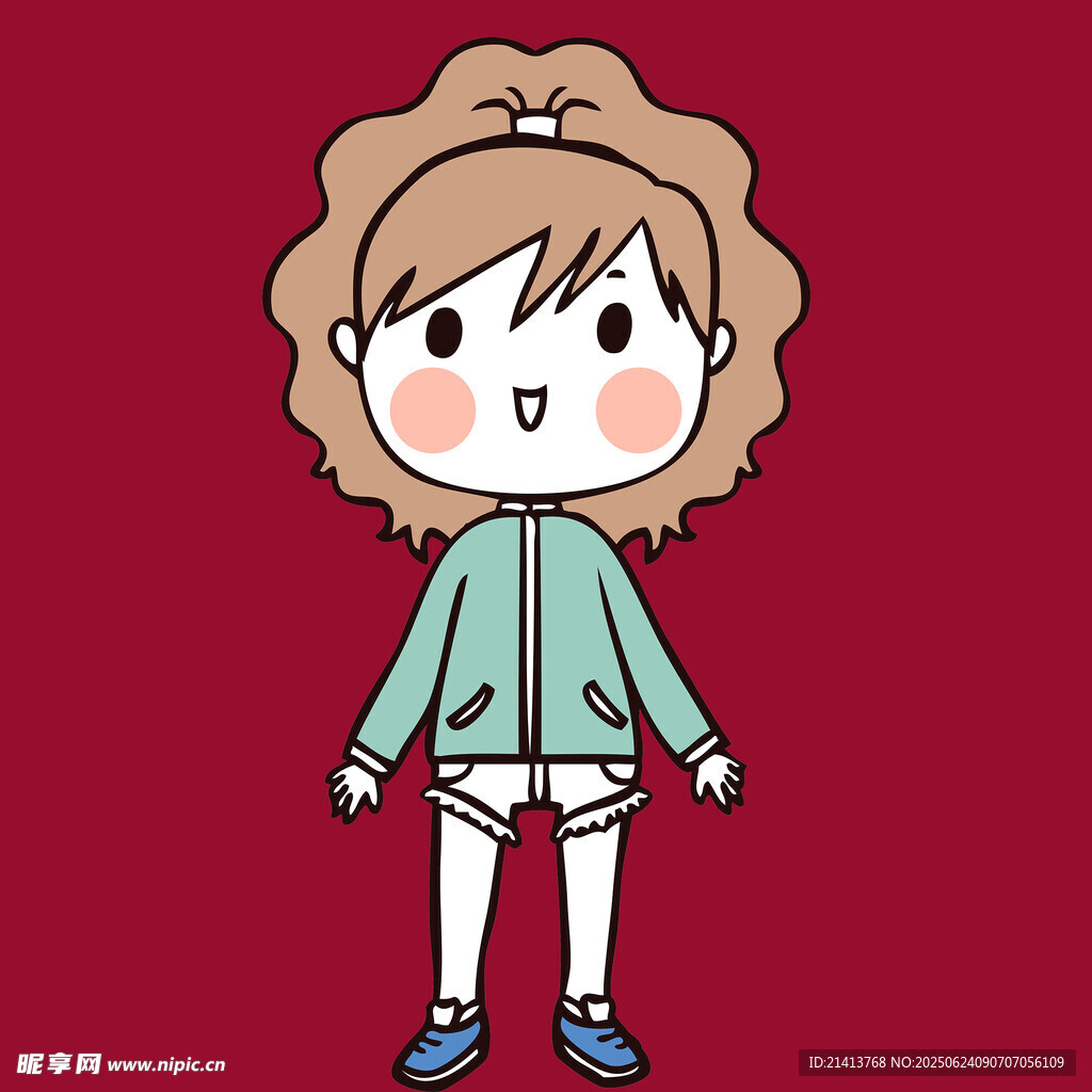 卷发女孩的休闲穿搭