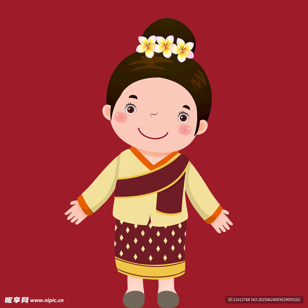 可爱的少数民族小女孩