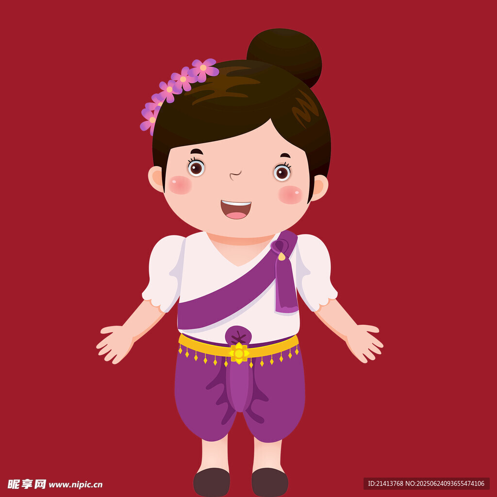 可爱的少数民族小女孩