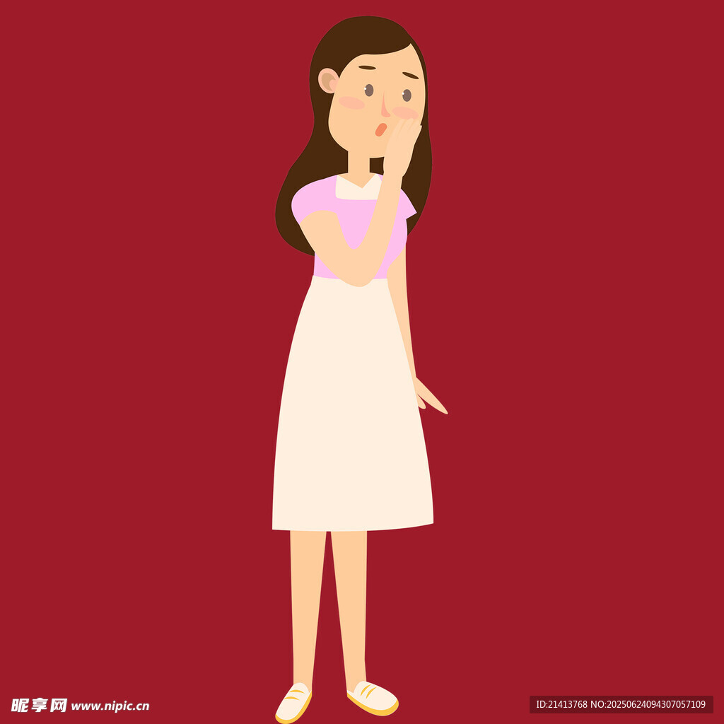 女孩手持话筒唱歌