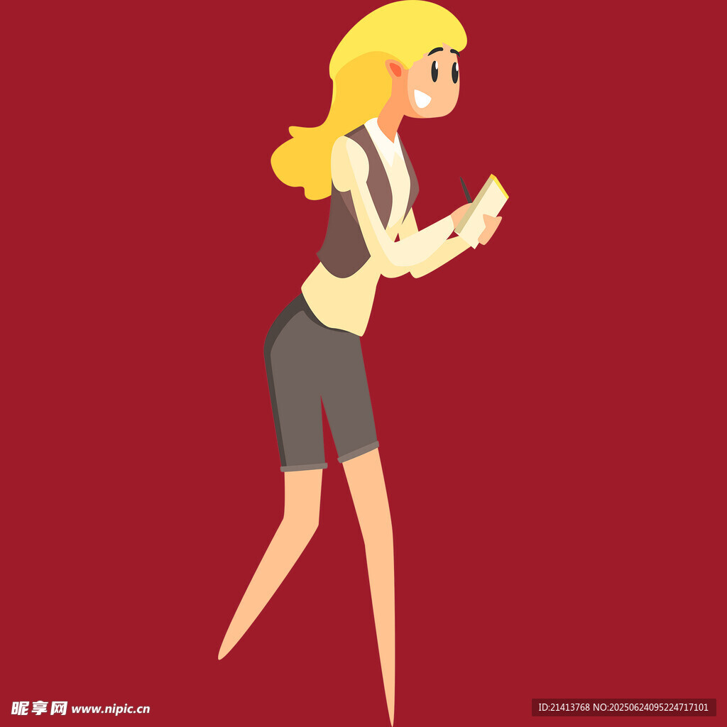 商务女性专注使用手机