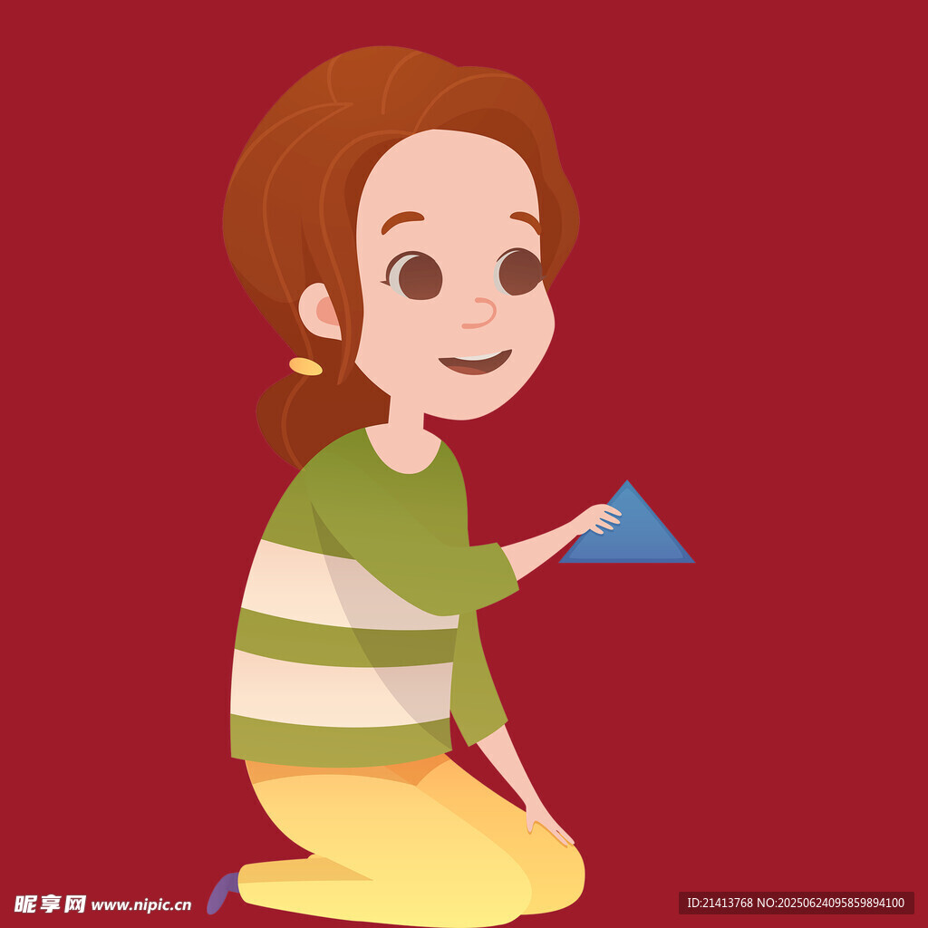 女孩手持折纸飞机