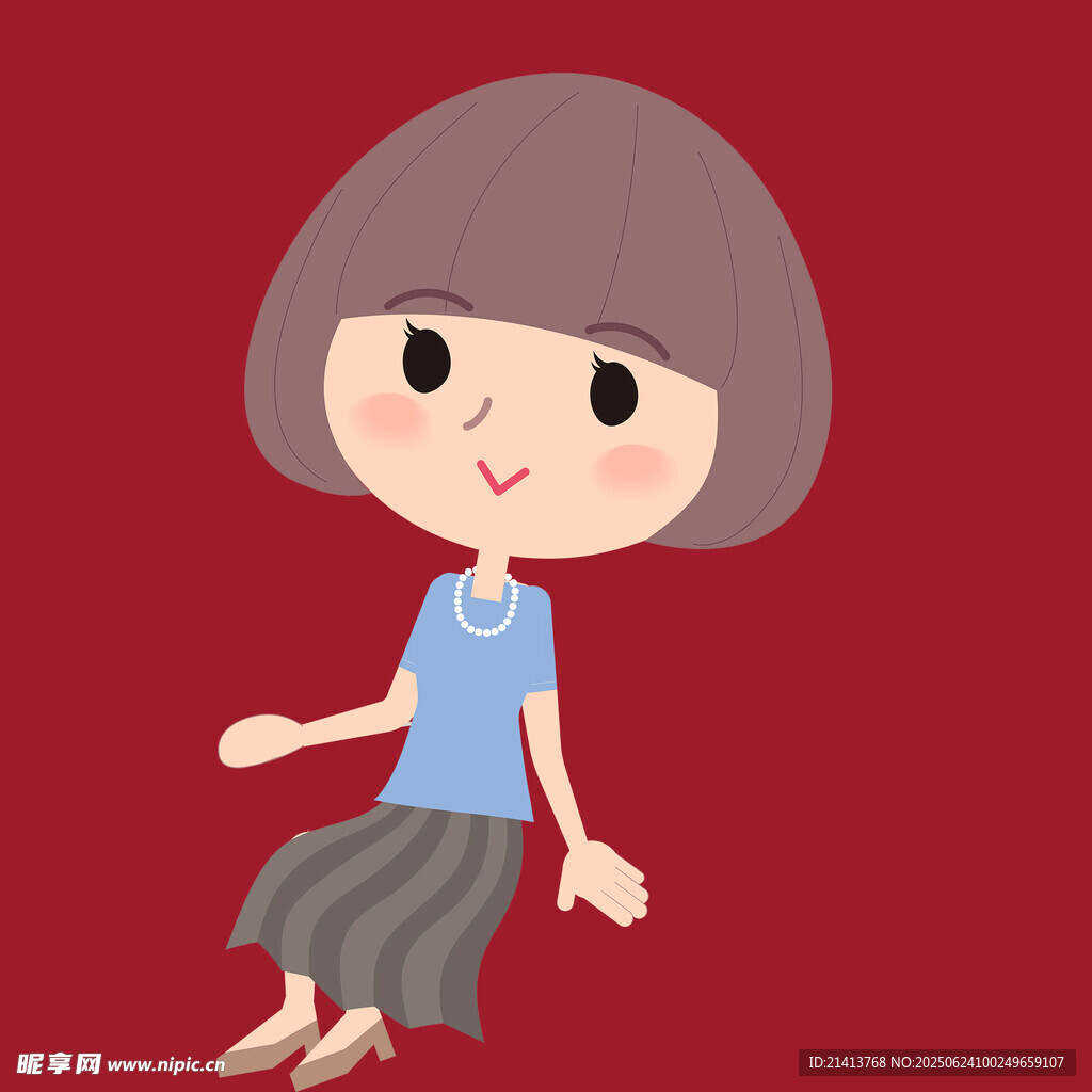坐着的短发女孩