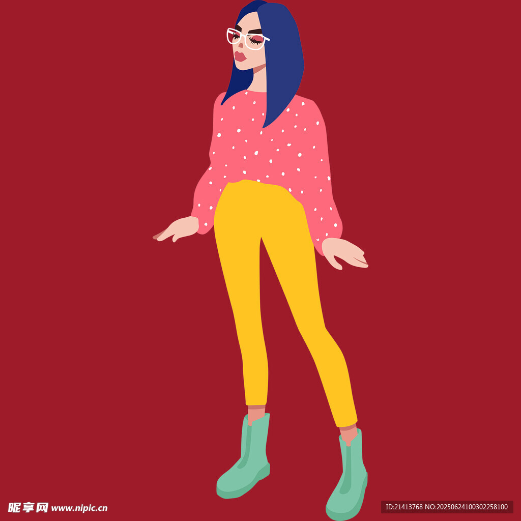 时尚女孩的多彩穿搭